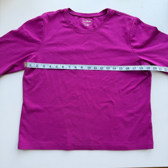 LL Bean 100% Cotton Women’s Long Sleeve Magenta Shirt - Picture 5 of 7